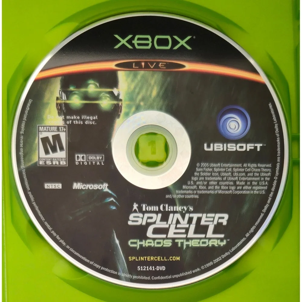 Tom Clancy's Splinter Cell Chaos Theory - Microsoft Xbox - Complete (CIB) Tested